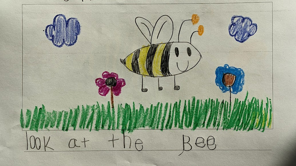 Bee drawn by a 5 year old child
